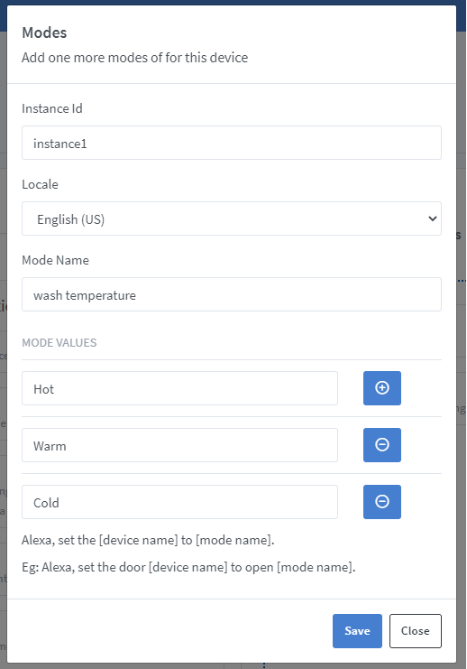 Sinric Pro device capabilities