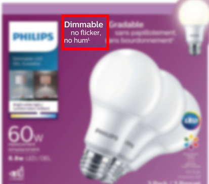 dimmable light bulb example