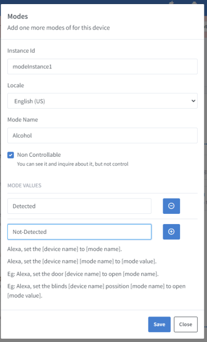 Sinric Pro moisture sensor template mode and range settings