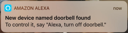 Sinric Pro alexa doorbell notification