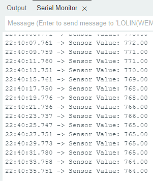 Sinric Pro MQ3 test reading