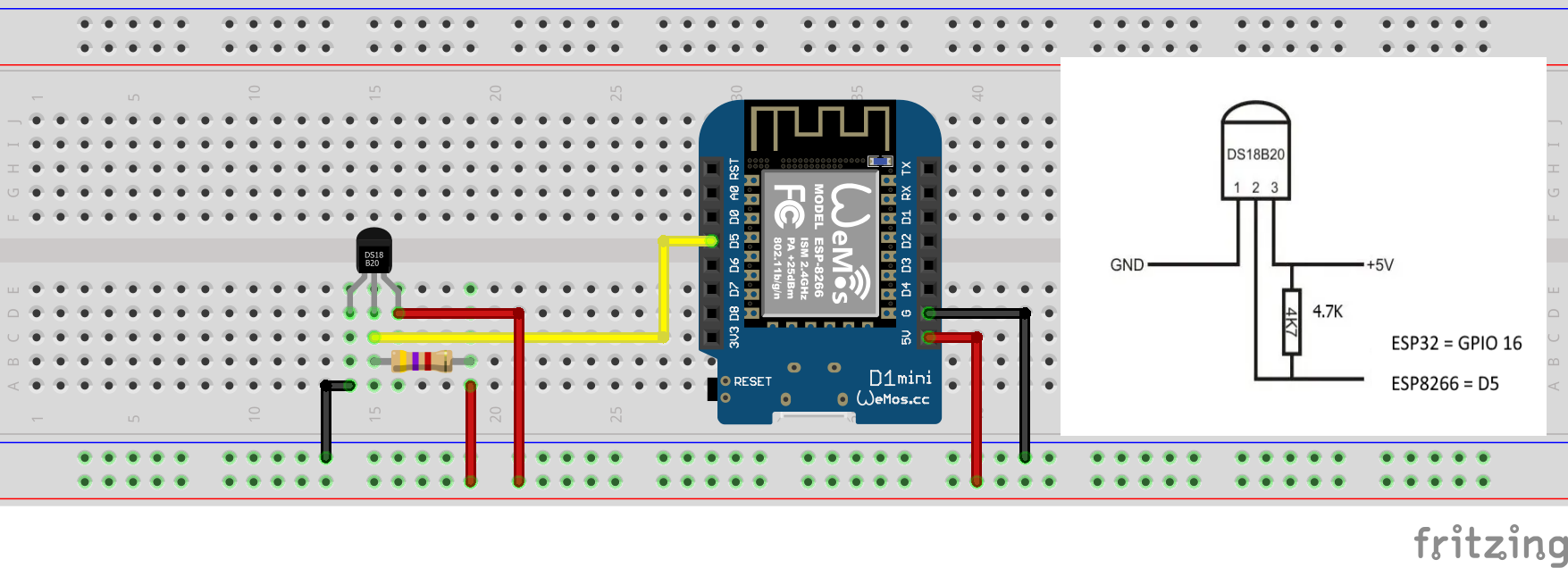 Sinric Pro esp8266 DS18B20 wiring